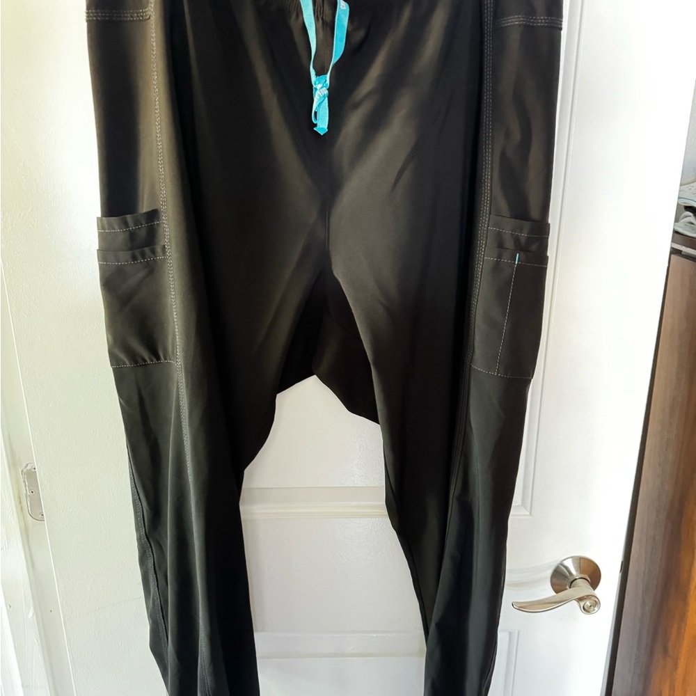 Carhartt Black Pants with Blue Drawstring